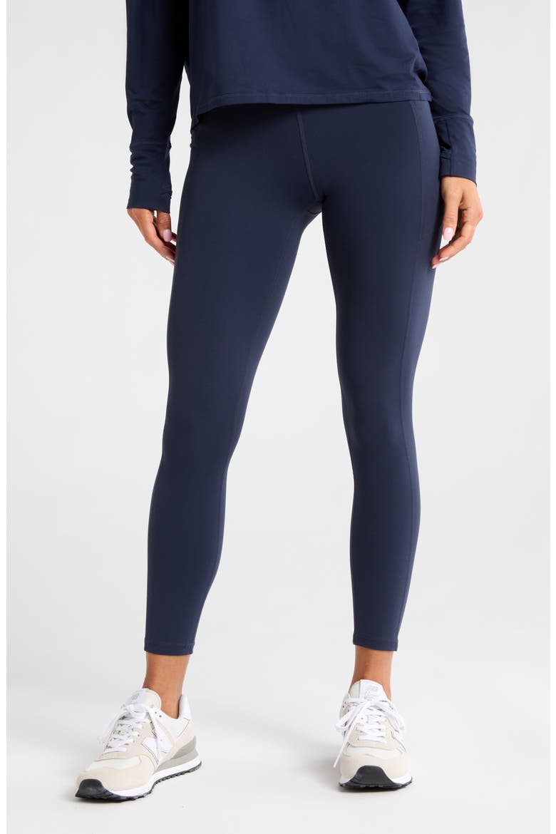 Studio Luxe High Waist Pocket 7/8 Leggings, Main, color, NAVY SAPPHIRE
