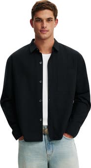 Cotton On Men's Bedford Long Sleeve Shirt