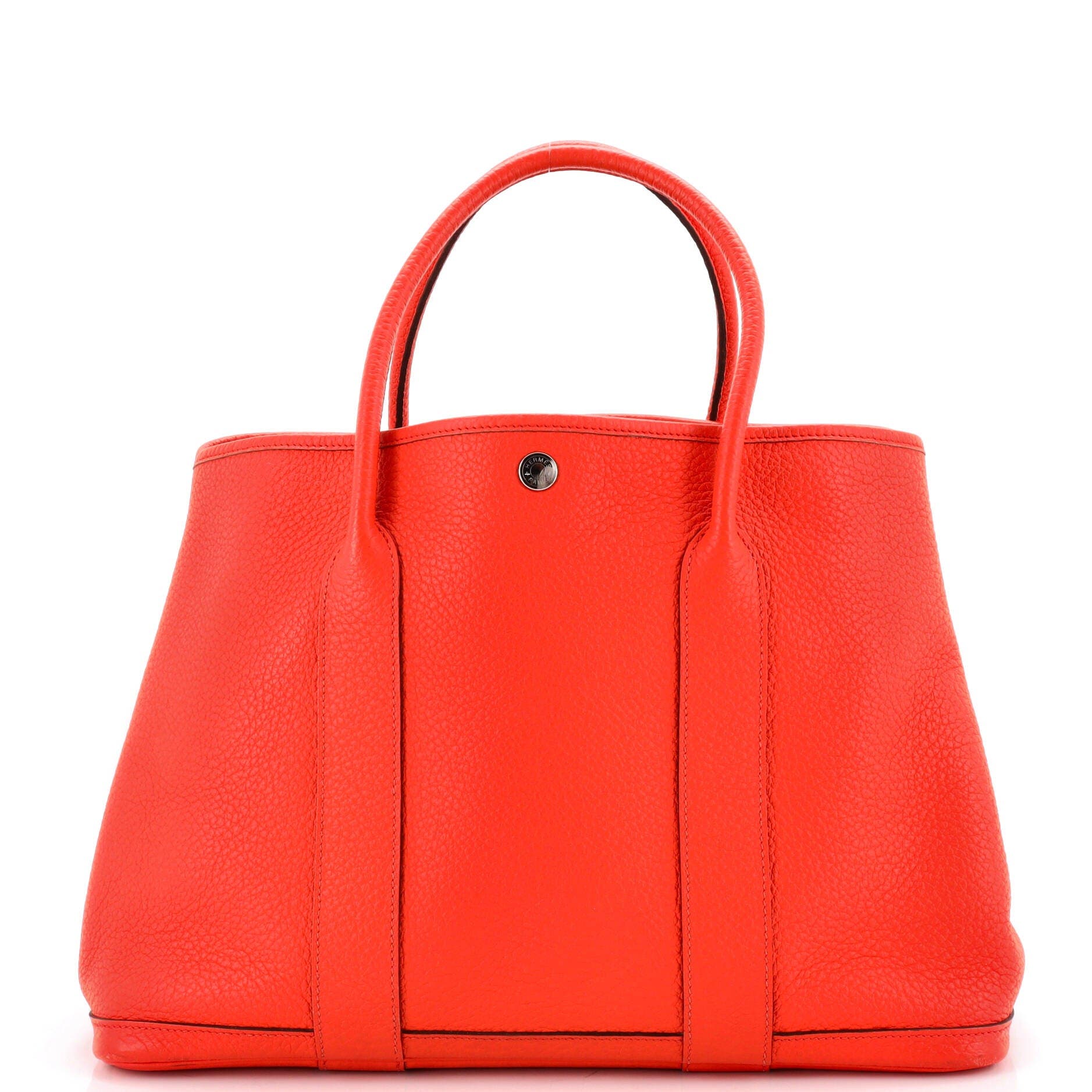 Garden Party Tote Leather 36, Main, color, Orange