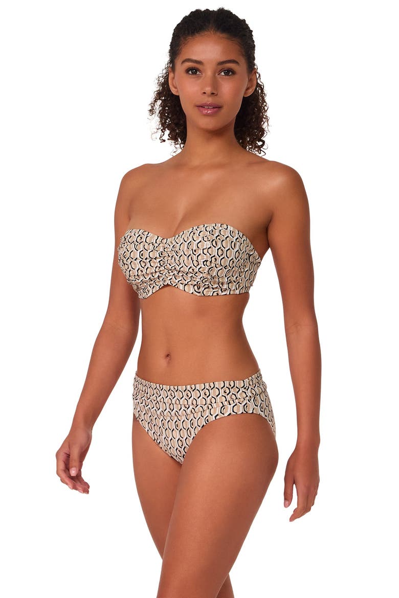 Loretta Bandeau Bikini Swimsuit Top - F Cup, Alternate, color, Sand Drift