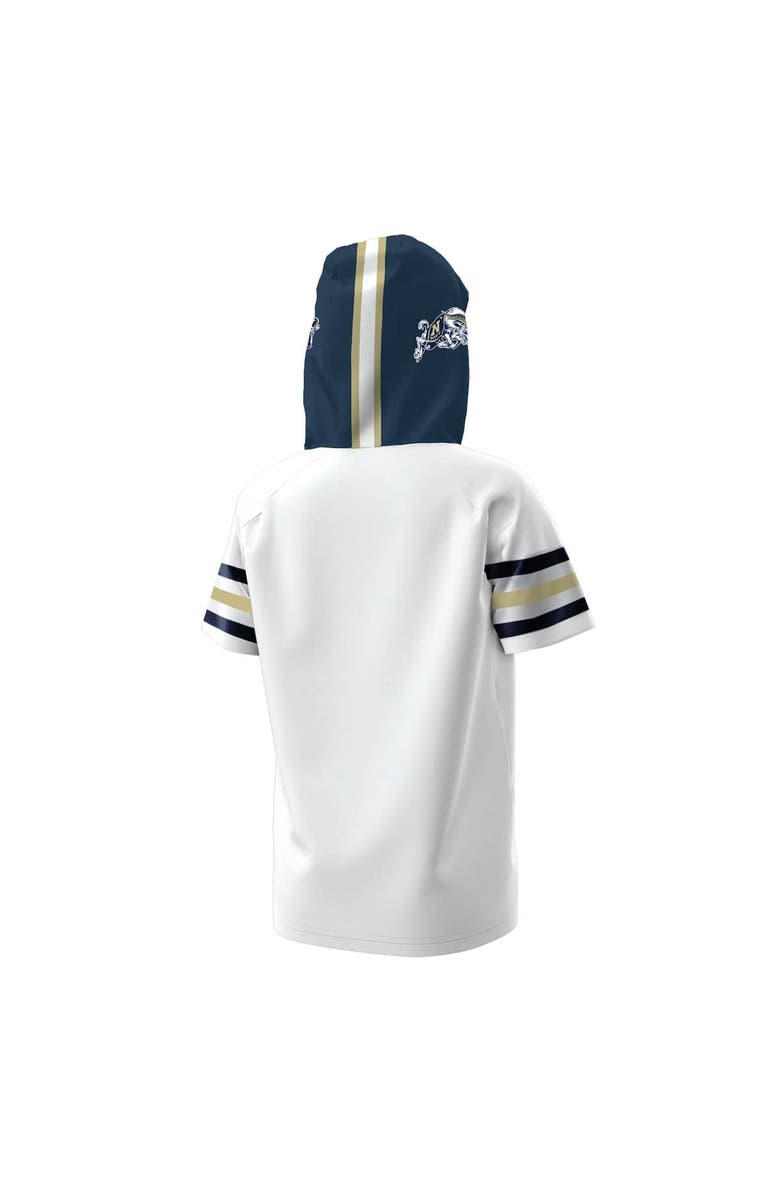 Under Armour Youth Under Armour  White Navy Midshipmen ArmourFuse Jersey Raglan Hooded T-Shirt, Alternate, color, 