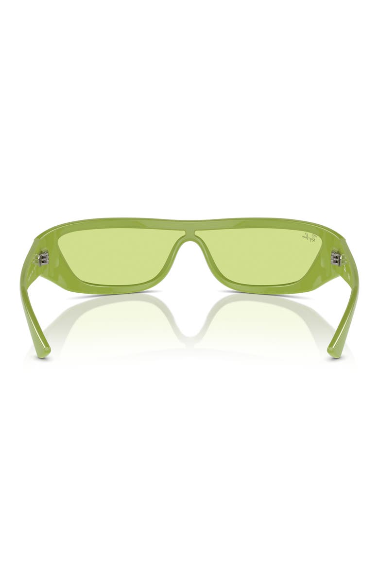Xan 134mm Wraparound Sunglasses, Alternate, color, GREEN