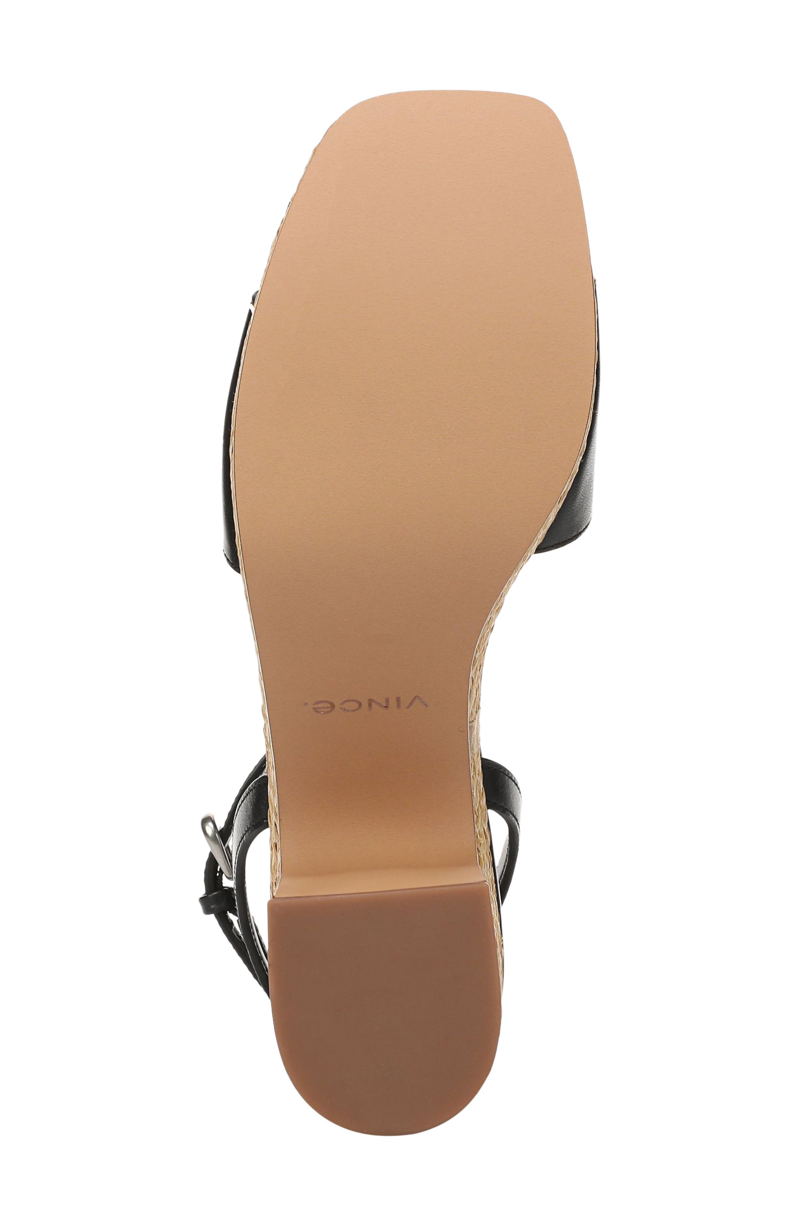 Vince Castella Ankle Strap Platform Sandal, Alternate, color, Black