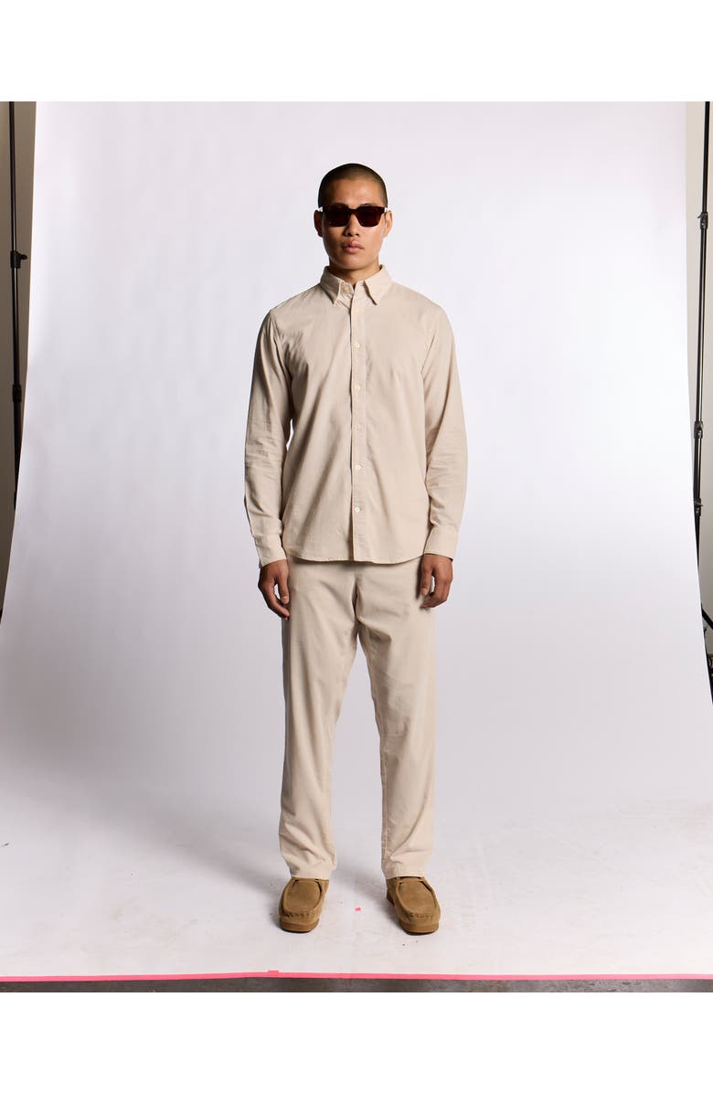 Lyle & Scott Long Sleeve Micro Corduroy Shirt, Alternate, color, Putty