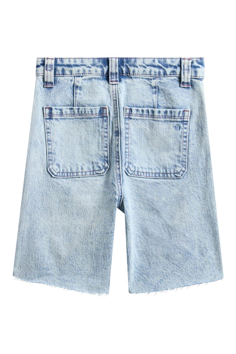 Kids' Mixed Camo Denim Shorts, Alternate, color, SAGE CAMO