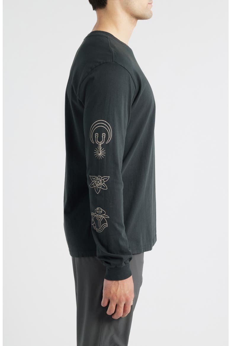 Gaucho Icons Long Sleeve Graphic T-Shirt, Alternate, color, BLACK
