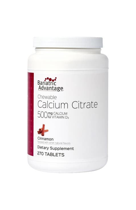 Calcium Citrate Chewable 500 mg High-Potency Supplement 270 Count