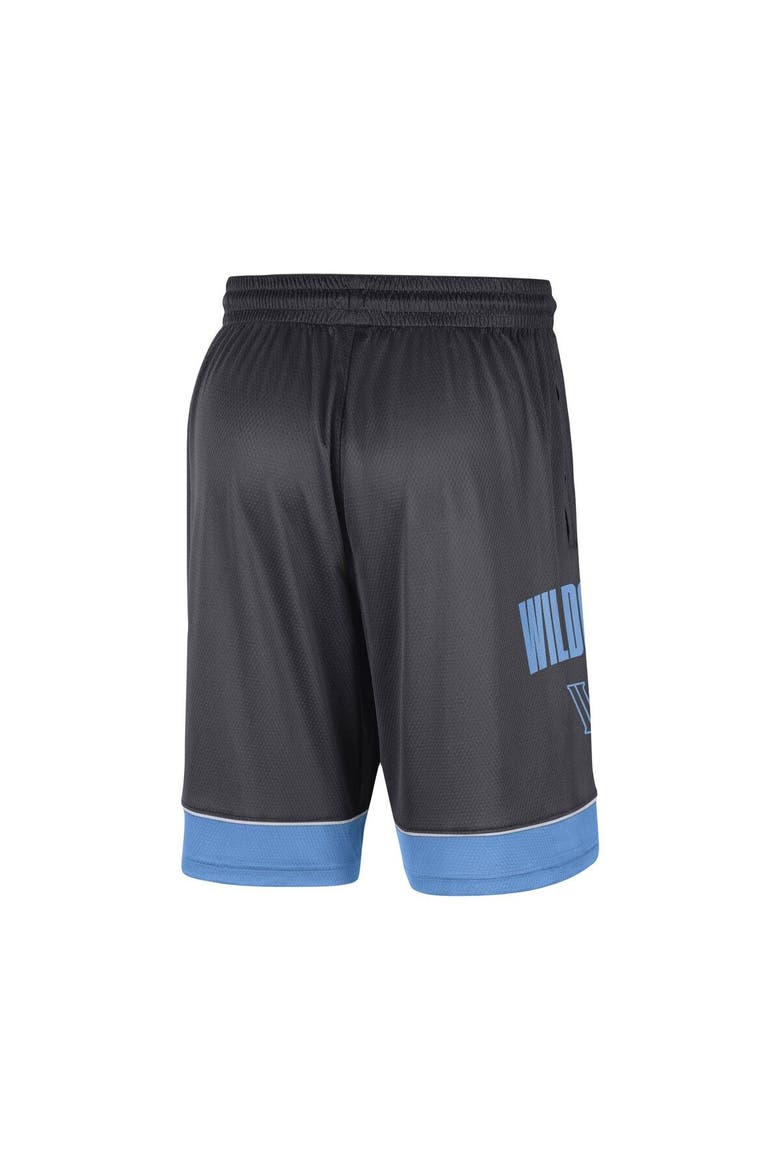 Men's Nike Charcoal/Light Blue Villanova Wildcats Performance Fast Break Shorts, Alternate, color, Charcoal