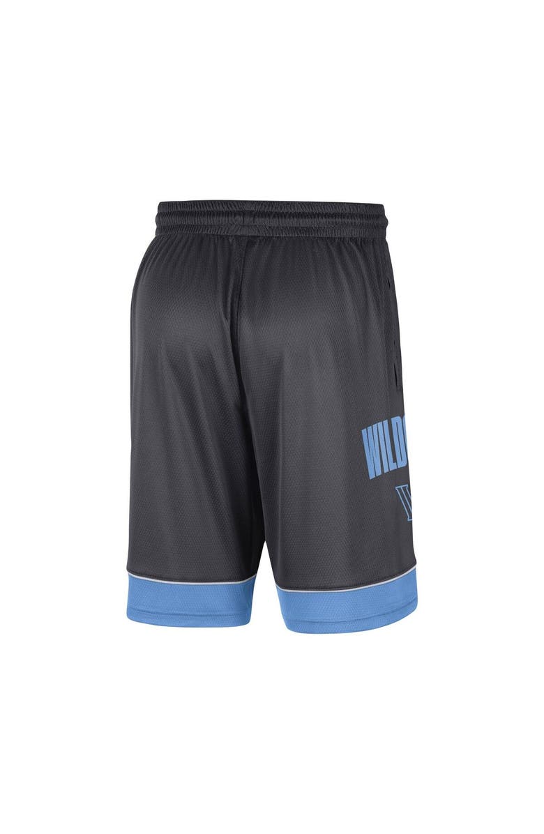 Nike Men's Nike Charcoal/Light Blue Villanova Wildcats Performance Fast Break Shorts, Alternate, color,