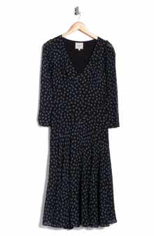 Reformation Maureen Polka Dot Long Sleeve Dress