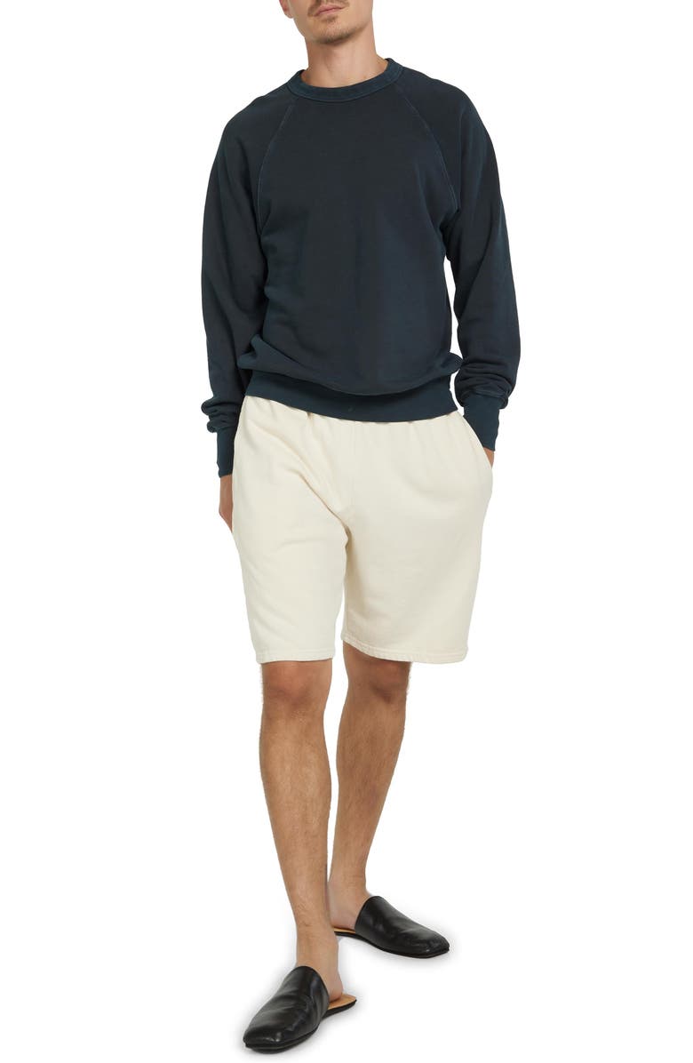 Les Tien French Terry Binded Neck Raglan, Alternate, color, Faded Black