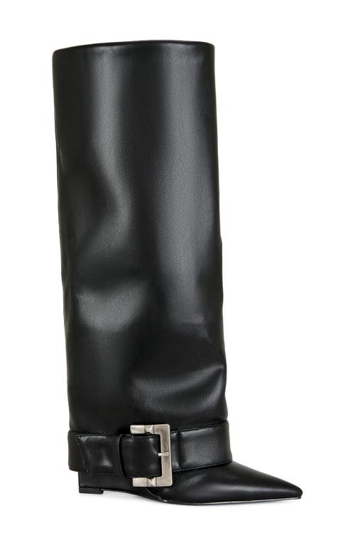 Azalea Wang Antonina Belted Wedge Boot In Multi