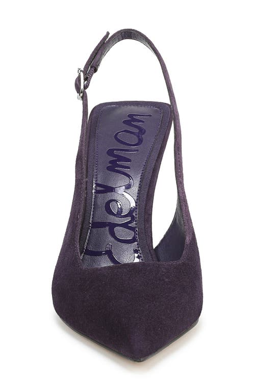 Sam Edelman Odette Pointed Toe Slingback Pump In Purple