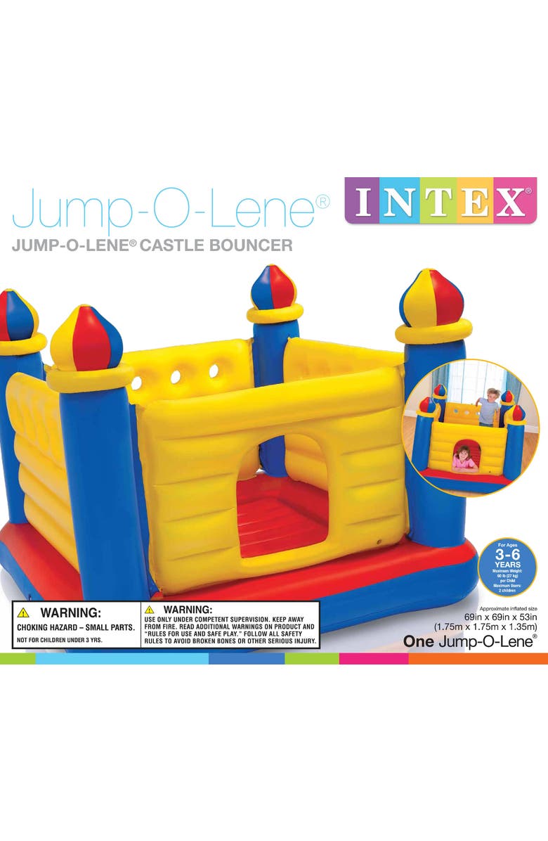 Intex Jumpolene Castle Bouncer, Inflatable, 120Lb Capacity, Kids, Alternate, color, Multicolored