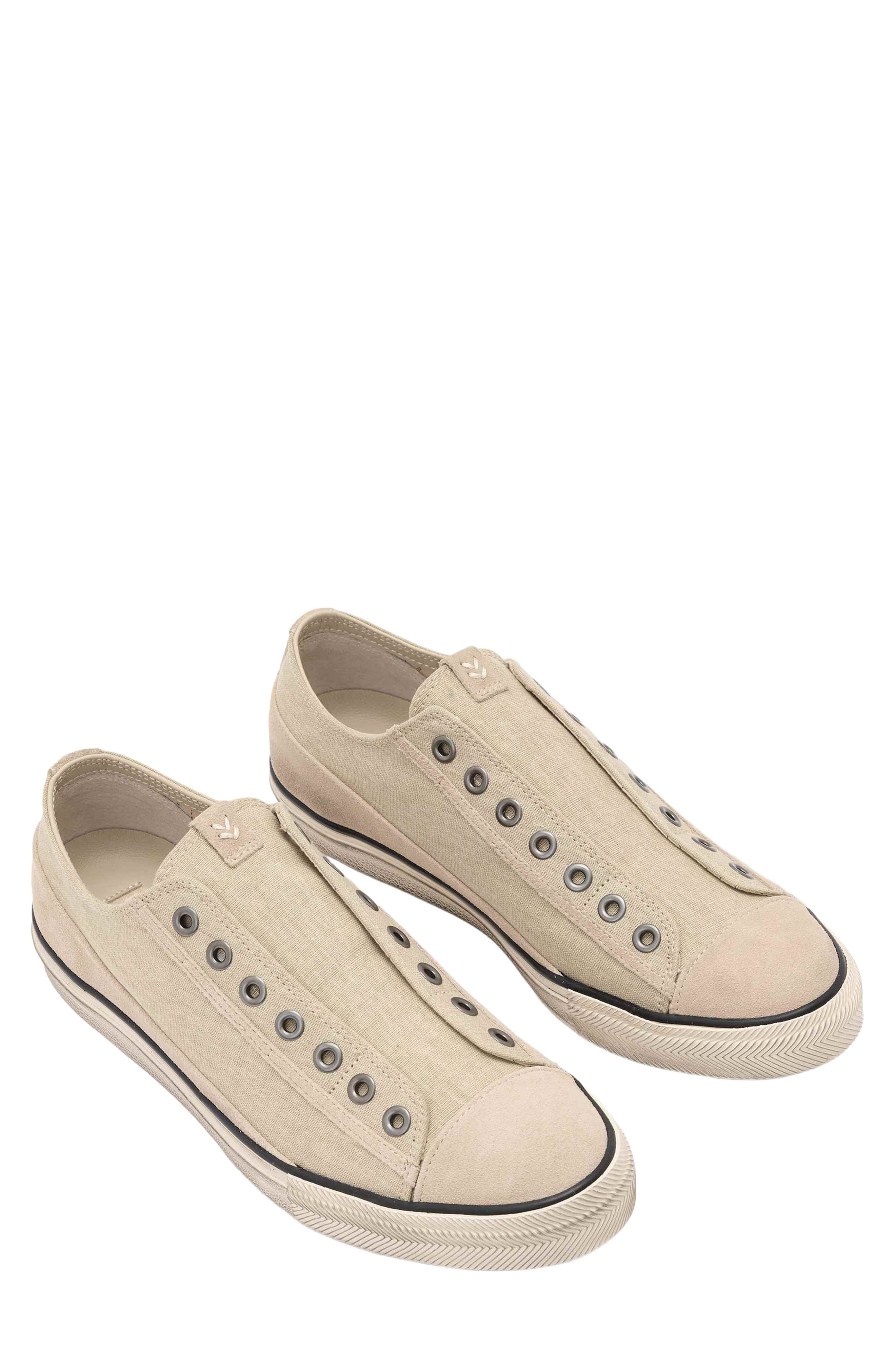 John Varvatos Vintage Laceless Low Top Sneaker, Main, color, Faded Twine