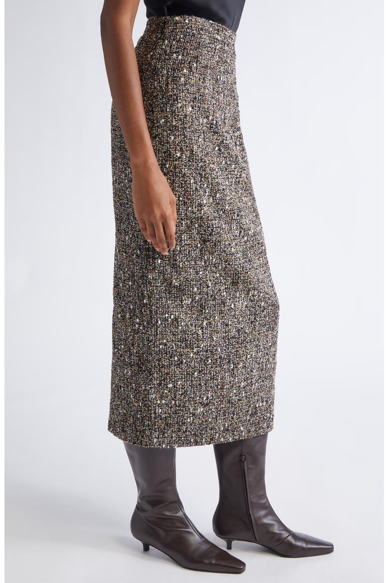 Tweed Midi Pencil Skirt, Alternate, color, BLACK ECRU MULTI