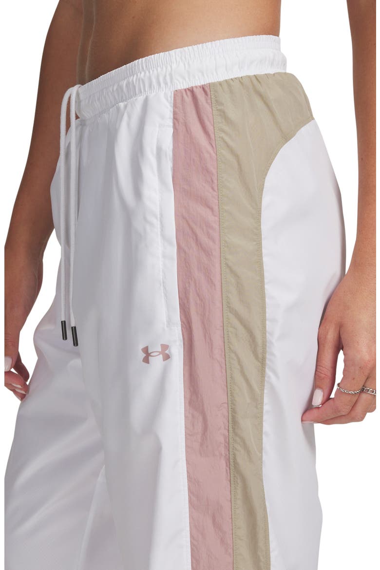 Icon Water Repellent Crinkle Pants, Alternate, color, WHITE / KHAKI / PINK