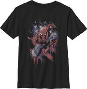 Marvel: Spider-Man Boy's Marvel Spider-Man Spidey Americana Pose Graphic T-Shirt
