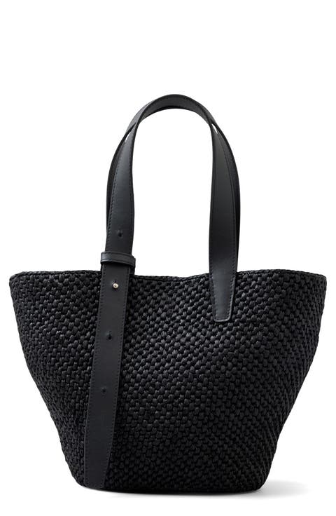 The Small Bianca Woven Raffia Tote