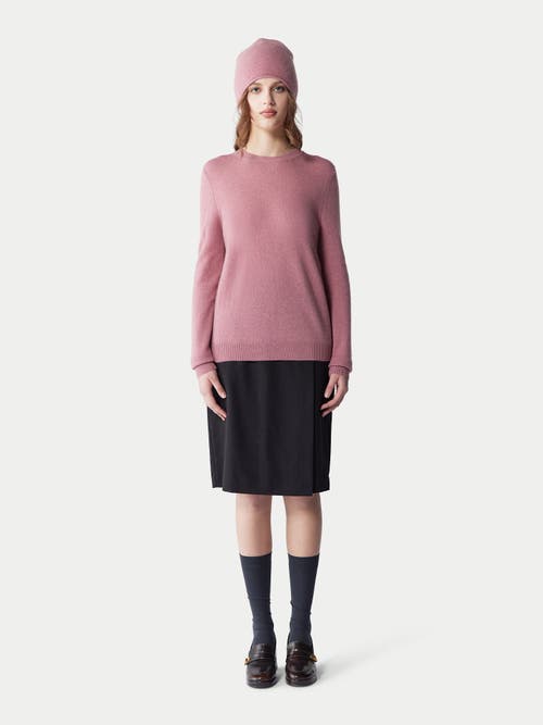Gobi Mongolian Cashmere Cashmere Hat And Sweater Set In Lilas