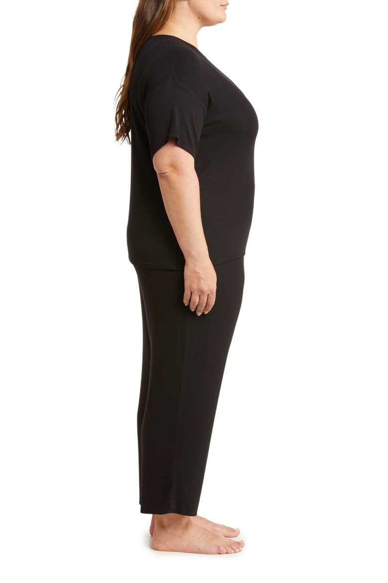 Moonlight Eco Easy Rib Pajamas, Alternate, color, BLACK