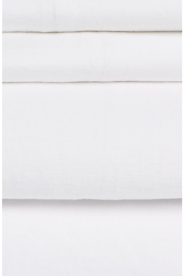 Linen & Cotton Sheet Set, Alternate, color, WHITE