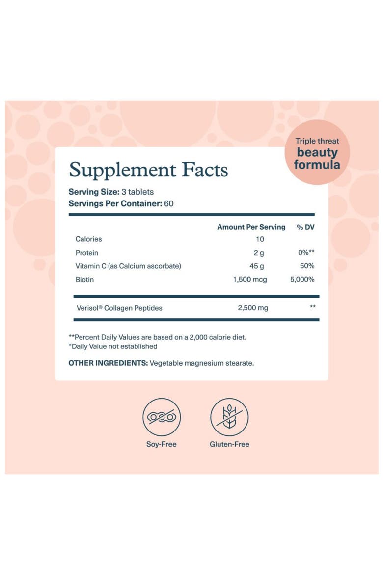 Concentrated Effect Collagen Advanced Beauty Supplement 180 Tablets, Alternate, color, None