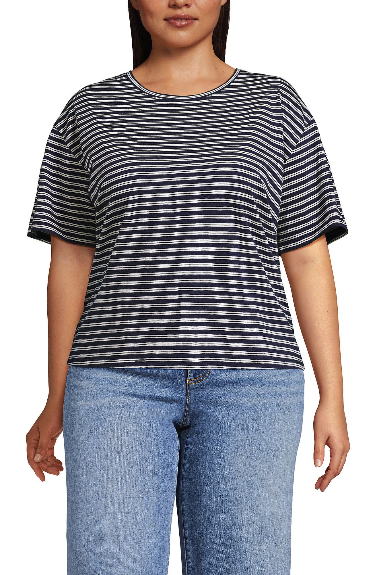 Faded Navy/Ivory Latte Stripe