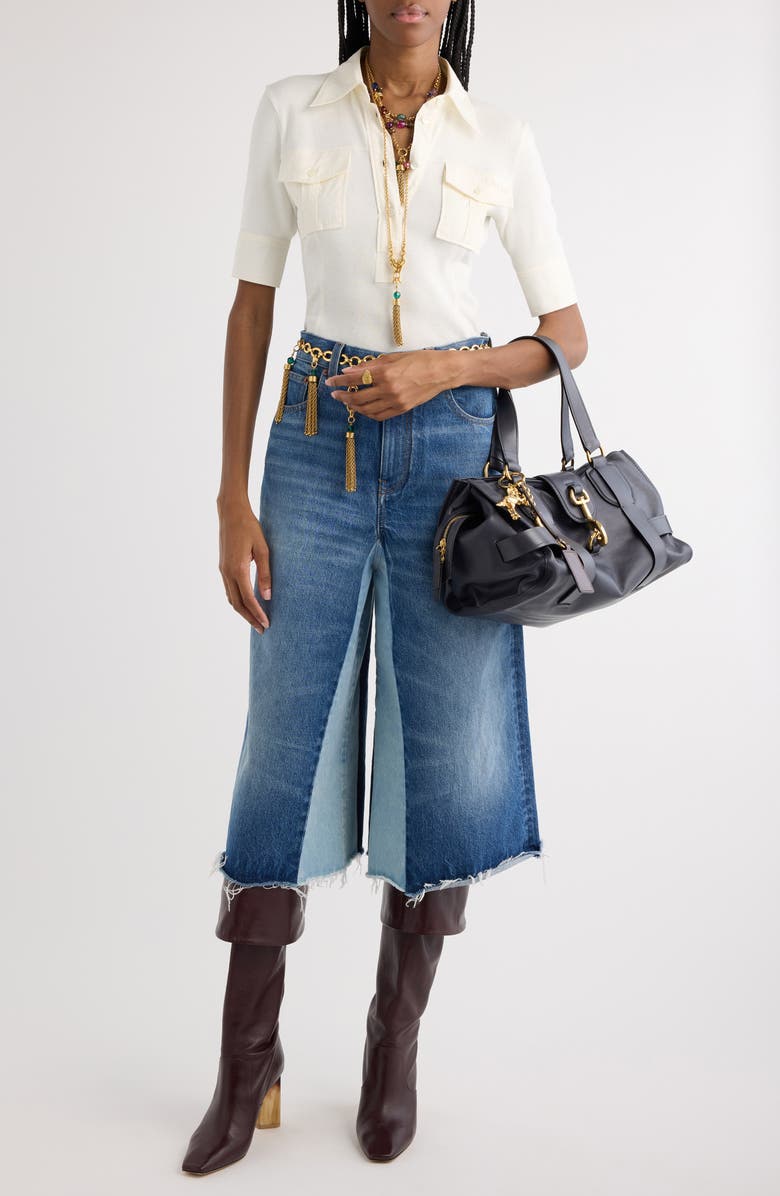 Chloé Mixed Media Utility Top, Alternate, color, 