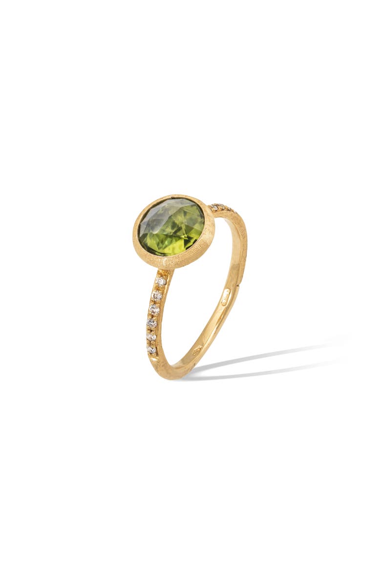 Jaipur 18k Gold Peridot Ring, Main, color, YELLOW GOLD/ PERIDOT/ DIAMOND