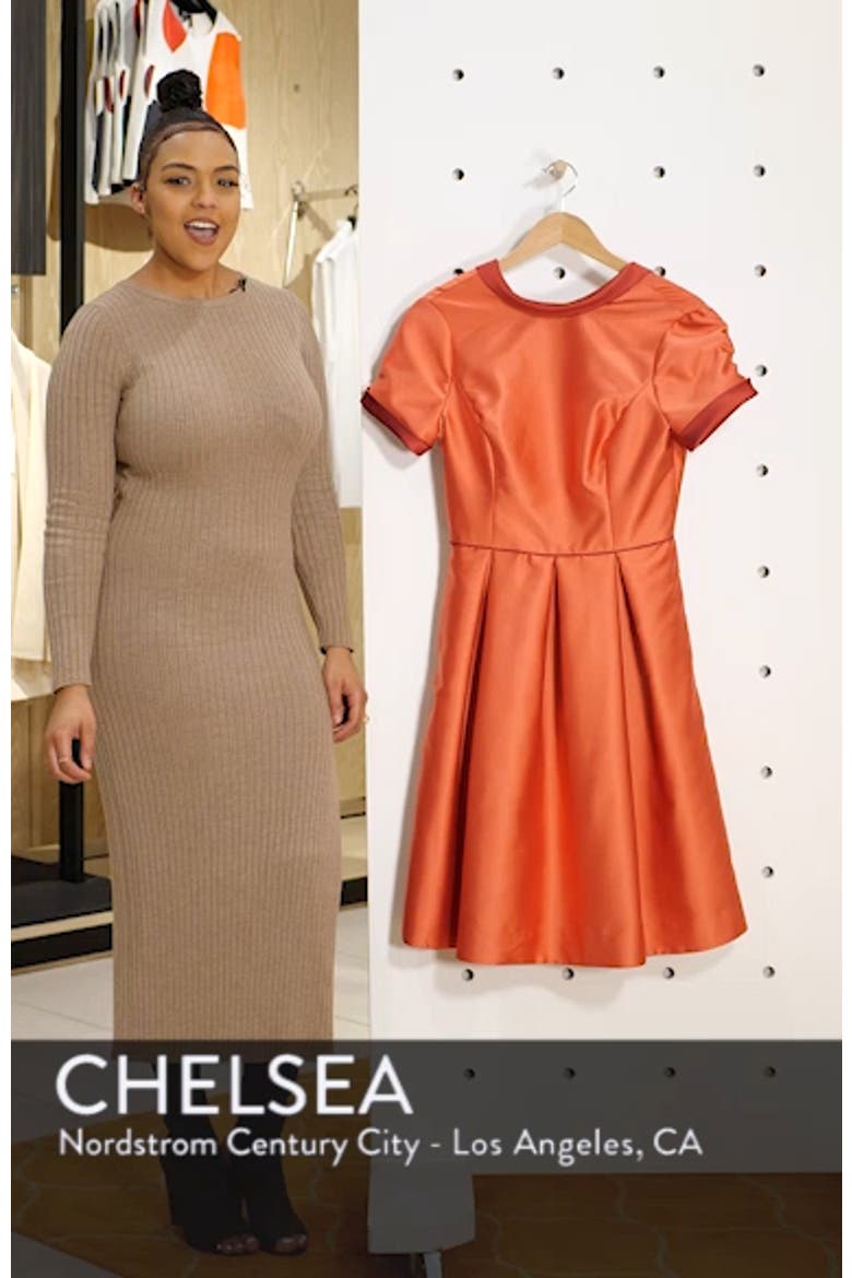 Annabelle Bow Back Double Face Satin Dress video