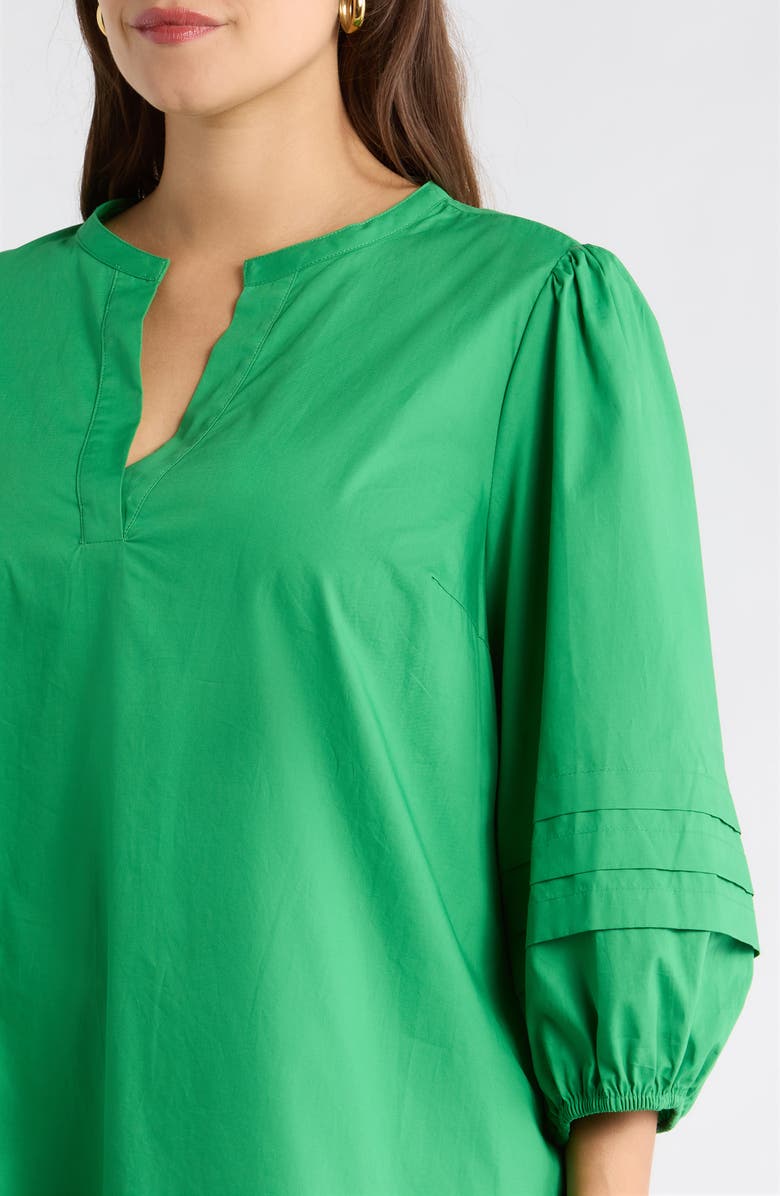 SUGARLIPS Velma Ruffle Cotton Shift Dress, Alternate, color, Green