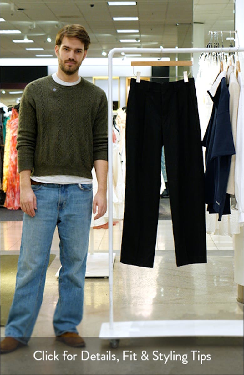 Pleated Wide Leg Dress Pants, sales video thumbnail