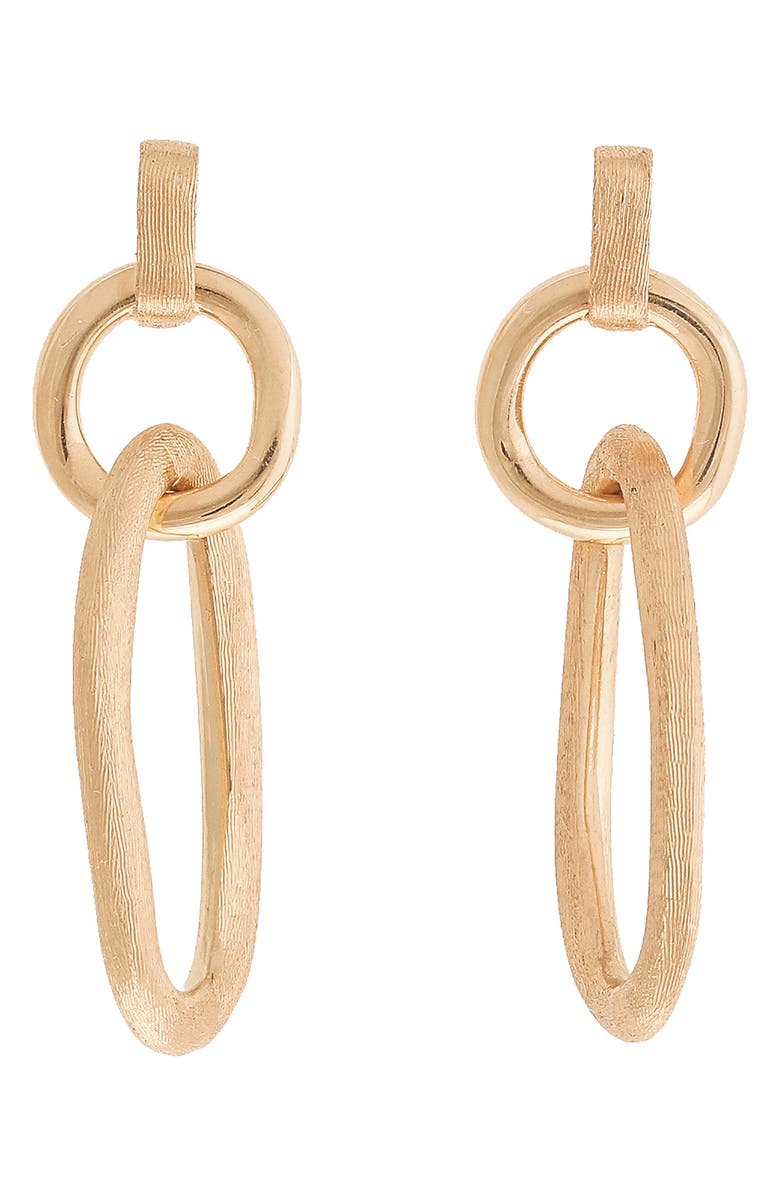 Marco Bicego Jaipur Double Link Drop Earrings, Main, color, Yellow Gold