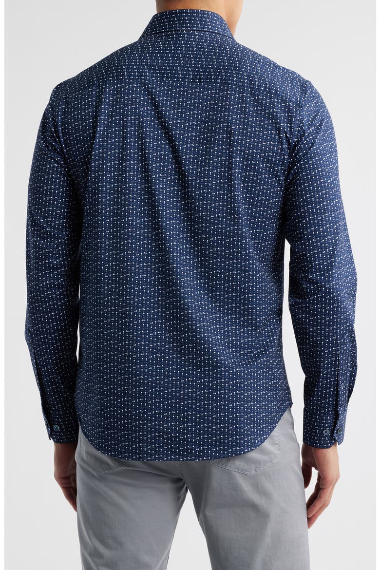James OoohCotton® Golf Print Button-Up Shirt, Alternate, color, NAVY