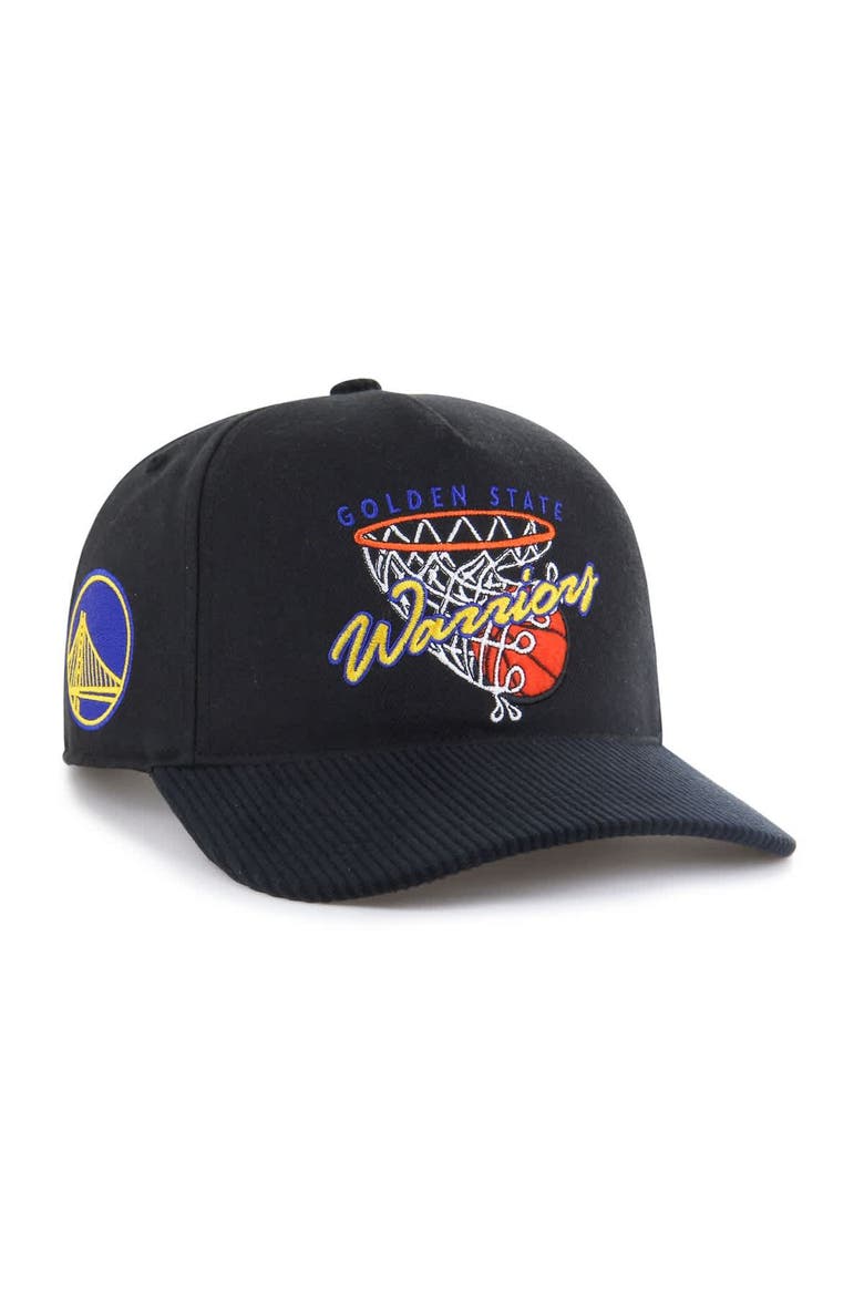 Men's '47  Black Golden State Warriors Nothing But Net Hitch Adjustable Hat, Main, color, Black
