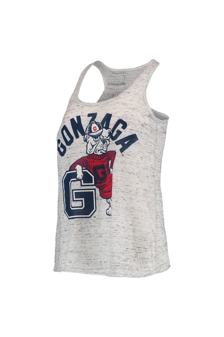 Women's Homefield Ash Gonzaga Bulldogs Vintage Racerback Tank Top, Alternate, color, Ash