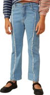 Hayden Girls Kids' Frayed Seam Straight Leg Jeans
