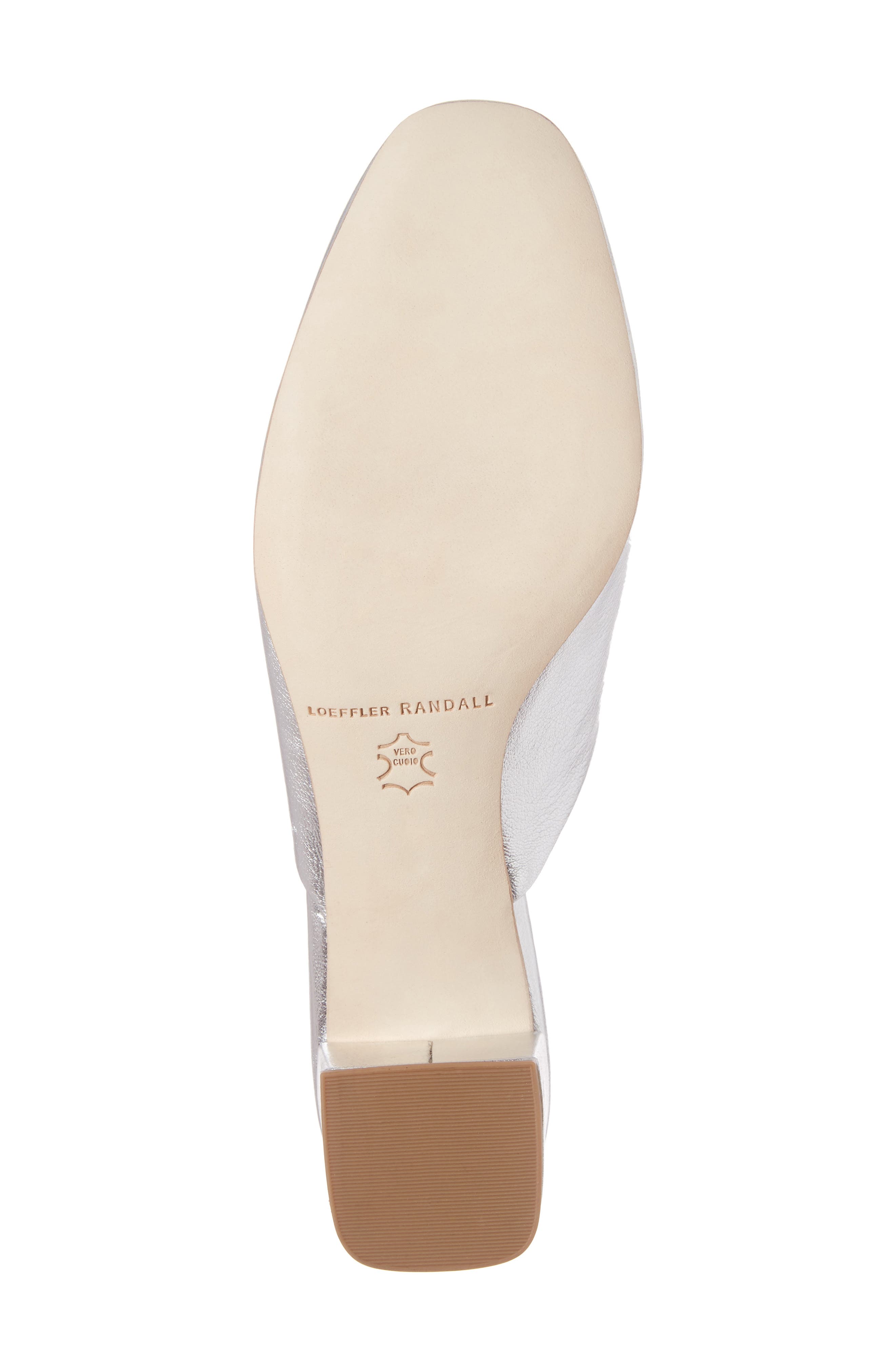 Lulu Block Heel Mule, Alternate, color, SILVER LEATHER