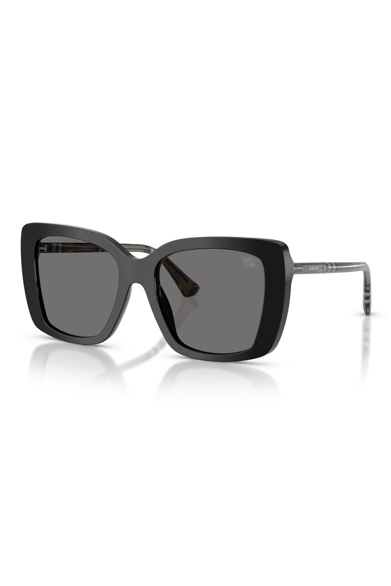 54mm Square Sunglasses, Alternate, color, BLACK
