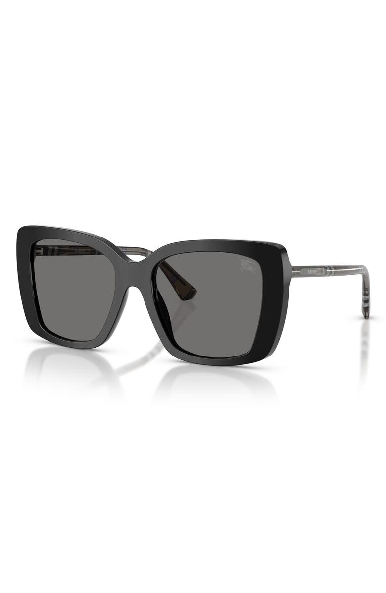 Burberry 54mm Square Sunglasses, Alternate, color, Black