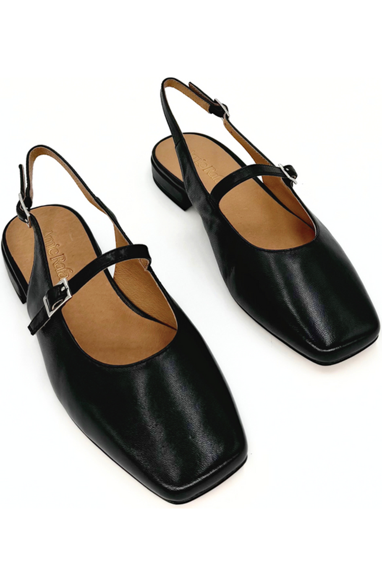 Amie Rafa Athena Mary Jane Flats, Alternate, color, Black