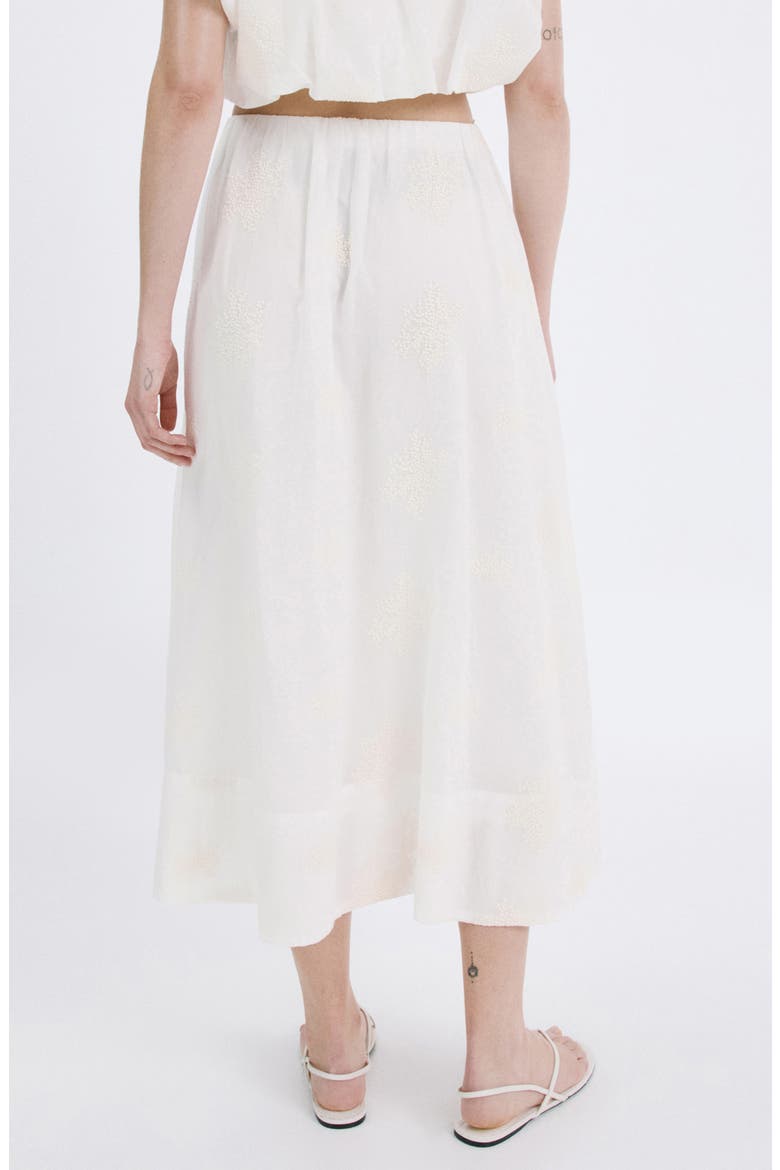 Embroidered Cotton Maxi Skirt, Alternate, color, ECRU