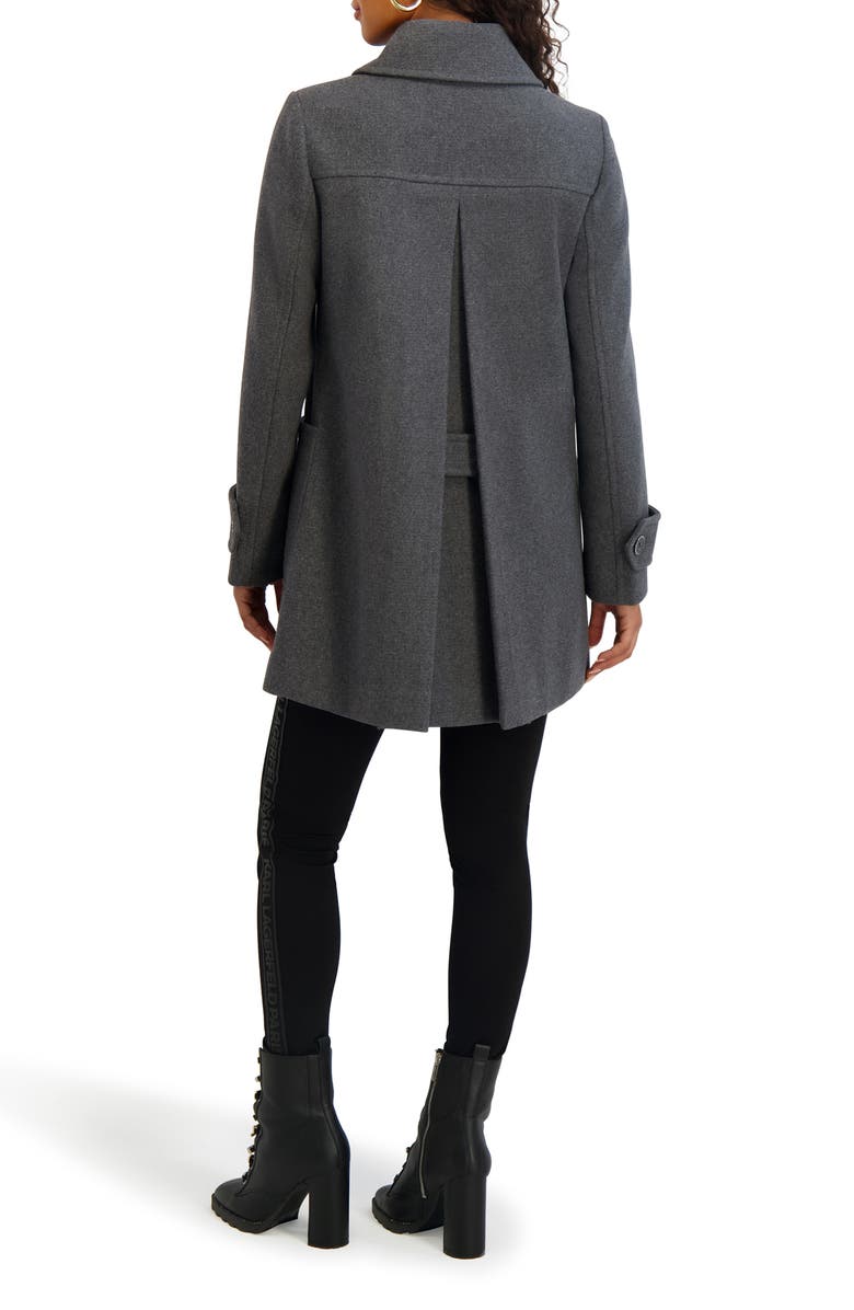 KARL LAGERFELD PARIS Four Pocket Wool Blend Swing Coat, Alternate, color, 