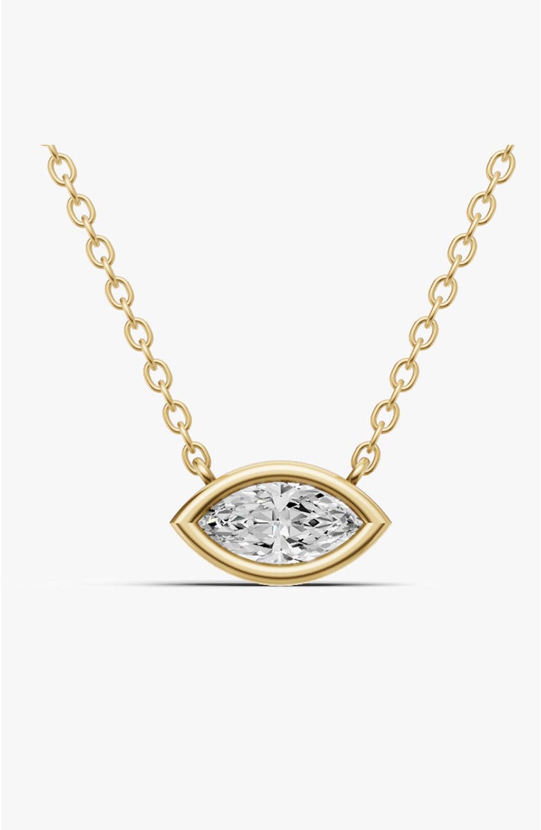 SEREIA OFFICIAL 14K Gold 0.5 ct Lab Grown Marquise Shape Diamond Solitaire Pendant, Main, color, Yellow Gold
