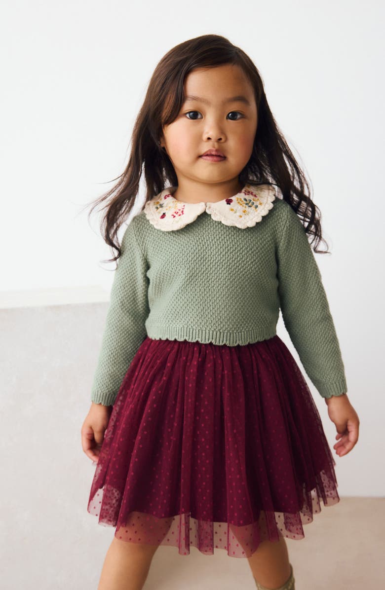 NEXT Kids' Stripe Sweater & Tutu Skirt Set, Alternate, color, Multi