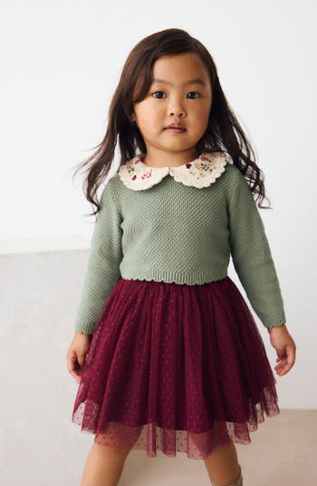 Kids' Stripe Sweater & Tutu Skirt Set