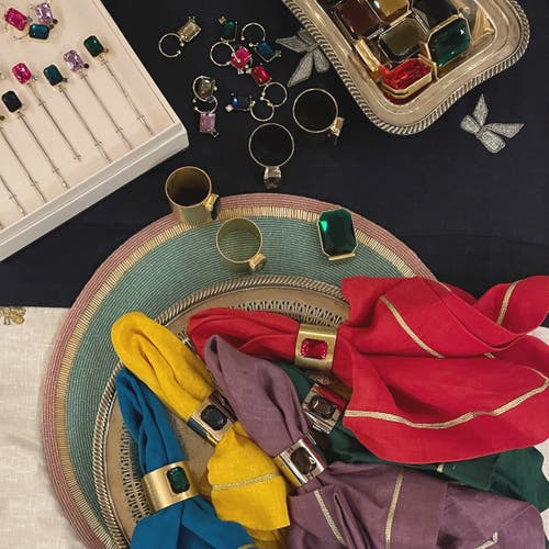Joanna Buchanan Party Set Of Cocktail Picks And Wine Charms In Multi