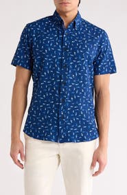 CONSTRUCT Sailboat Seersucker Button-Down Shirt