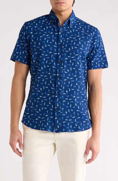 CONSTRUCT Sailboat Seersucker Button-Down Shirt